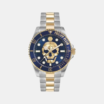 Philipp Plein Men Quartz Blue Dial Analog Stainless Steel Watch Pwoaa0722