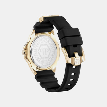 Philipp Plein Ofa-the Skull Women Quartz Black Dial Analog Silicone Watch PWOFA0225
