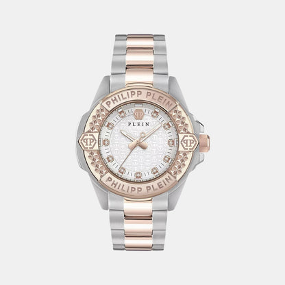Philipp Plein Women Quartz White Dial Analog Stainless Steel Watch Pwofa0525