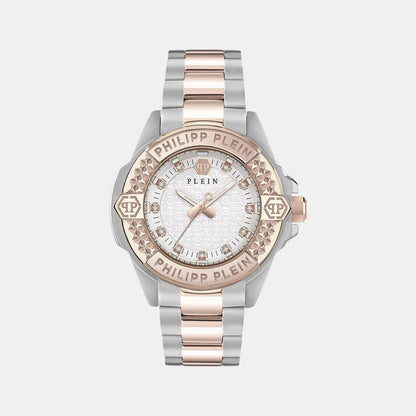 Philipp Plein Women Quartz White Dial Analog Stainless Steel Watch Pwofa0525