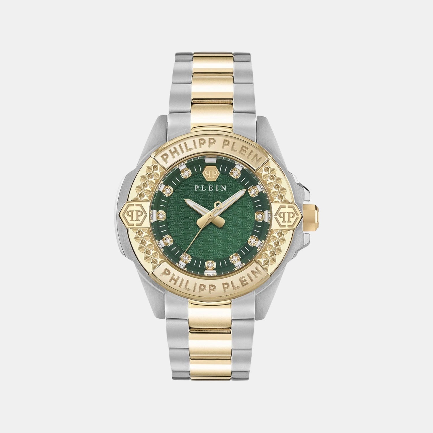 Philipp Plein Women Quartz Green Dial Analog Stainless Steel Watch Pwofa0625