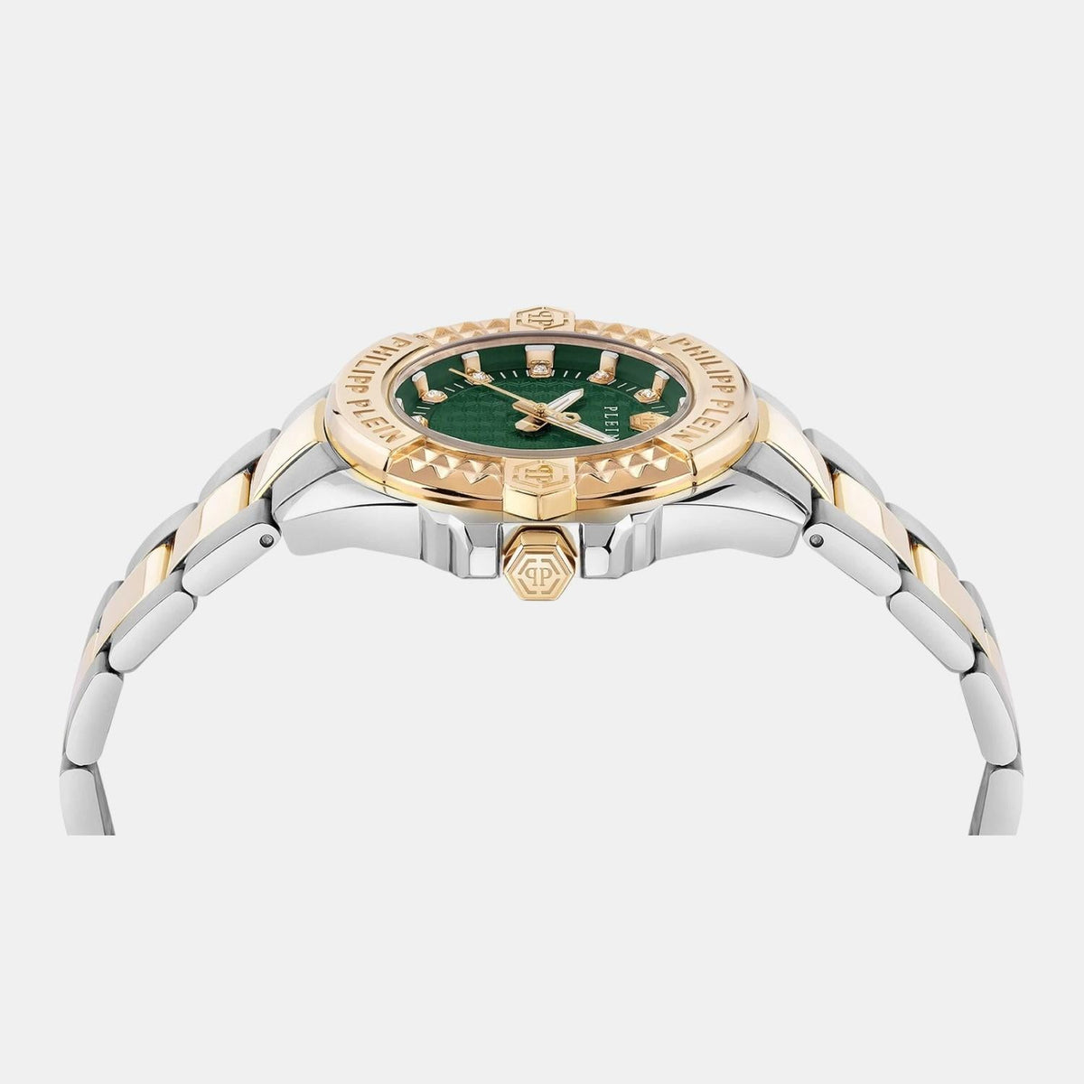Philipp Plein Women Quartz Green Dial Analog Stainless Steel Watch PWOFA0625