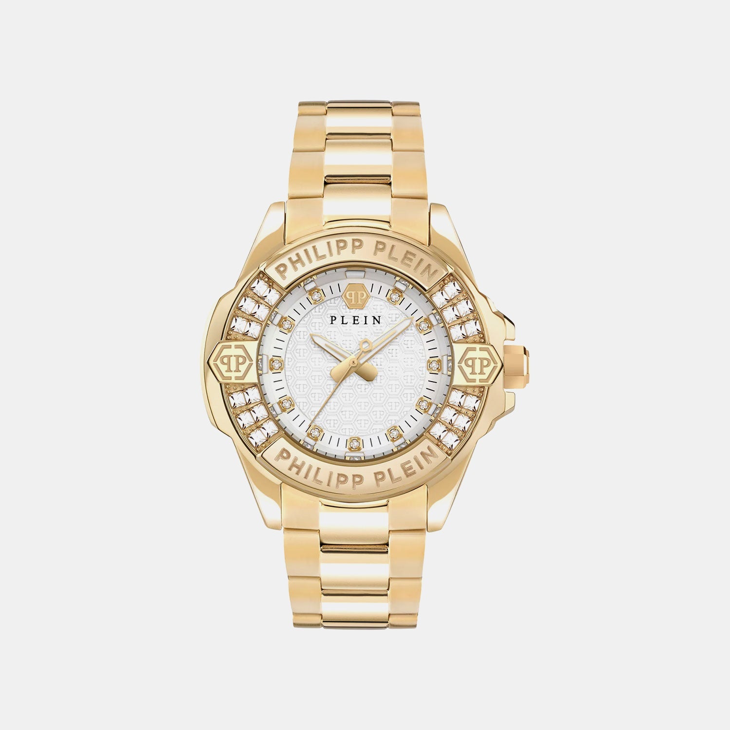 Philipp Plein Ofa-The Skull 38Mm Women Quartz White Dial Analog Stainless Steel Watch Pwofa0725