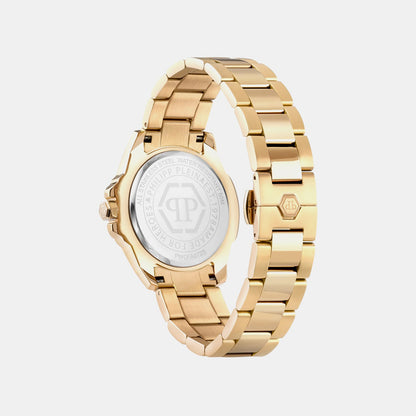 Philipp Plein Ofa-the Skull Women Quartz White Dial Analog Stainless Steel Watch PWOFA0725