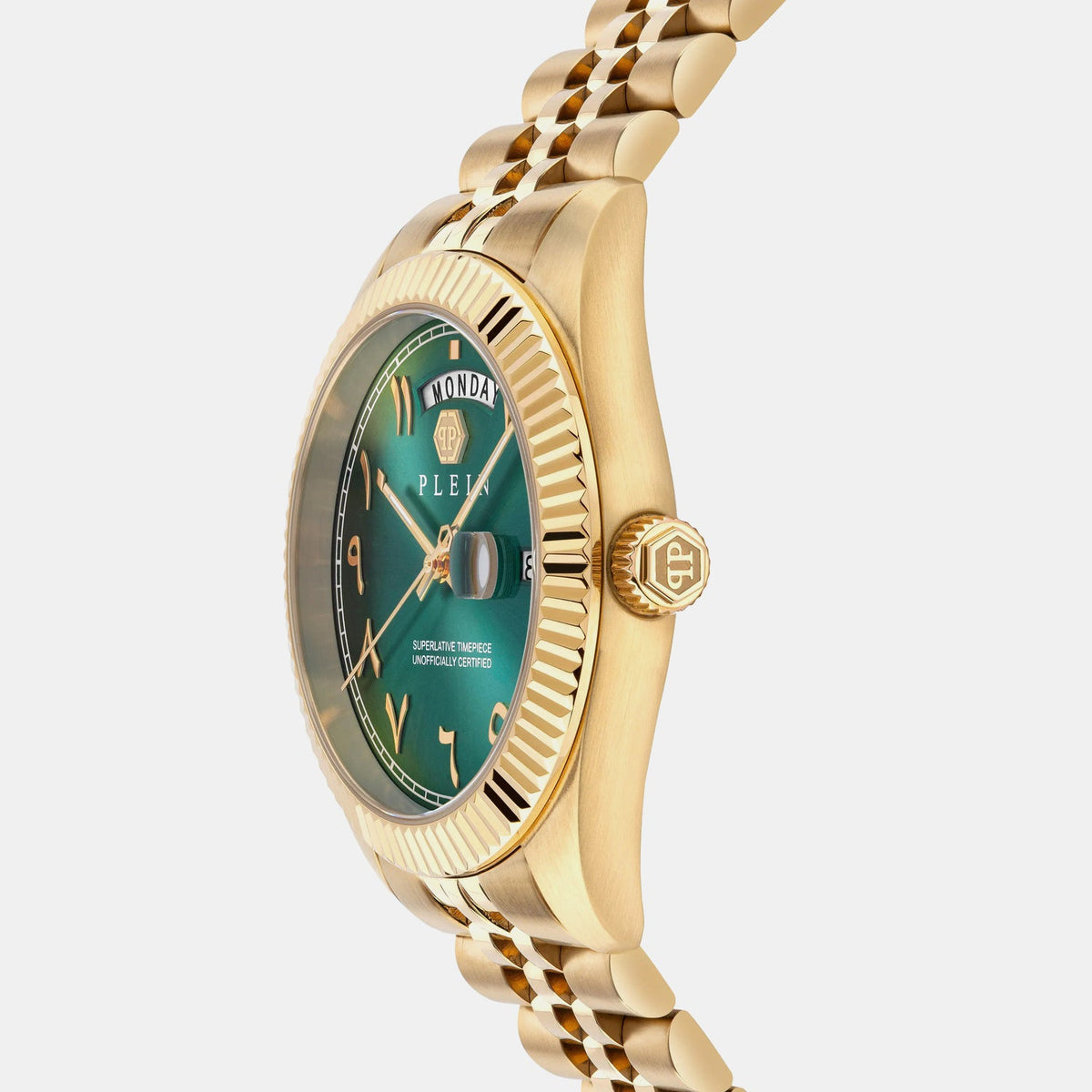 Philipp Plein Men Quartz Green Dial Analog Stainless Steel Watch PWPNA1026