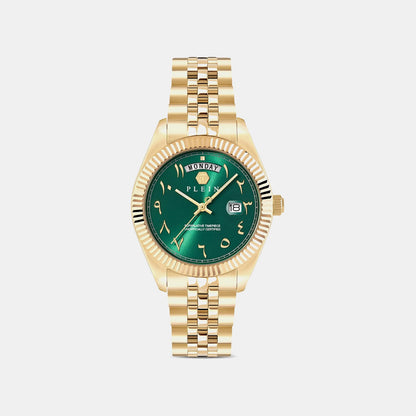 Philipp Plein Men Quartz Green Dial Analog Stainless Steel Watch Pwpna1026