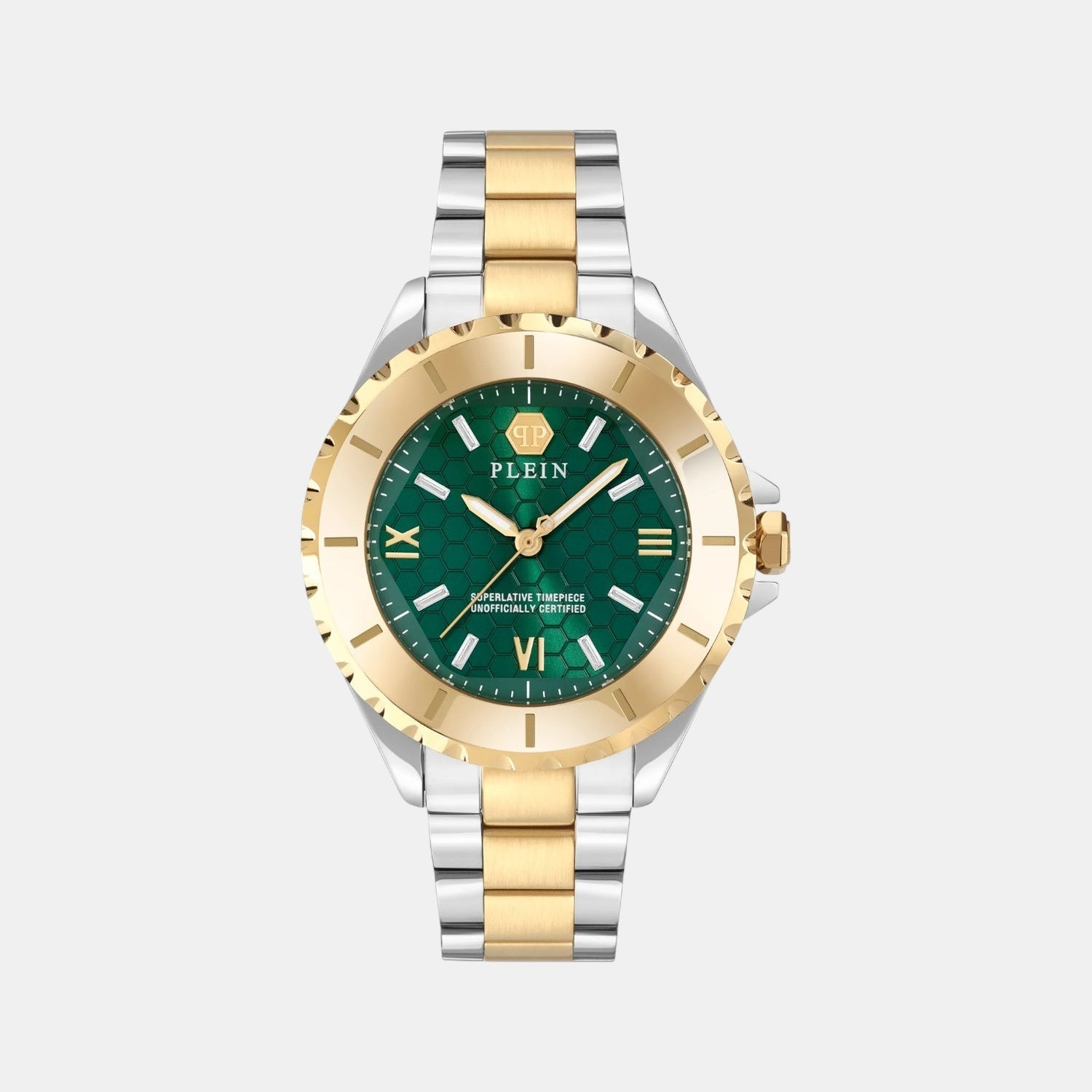 Philipp Plein Women Quartz Green Dial Analog Stainless Steel Watch Pwpoa0724