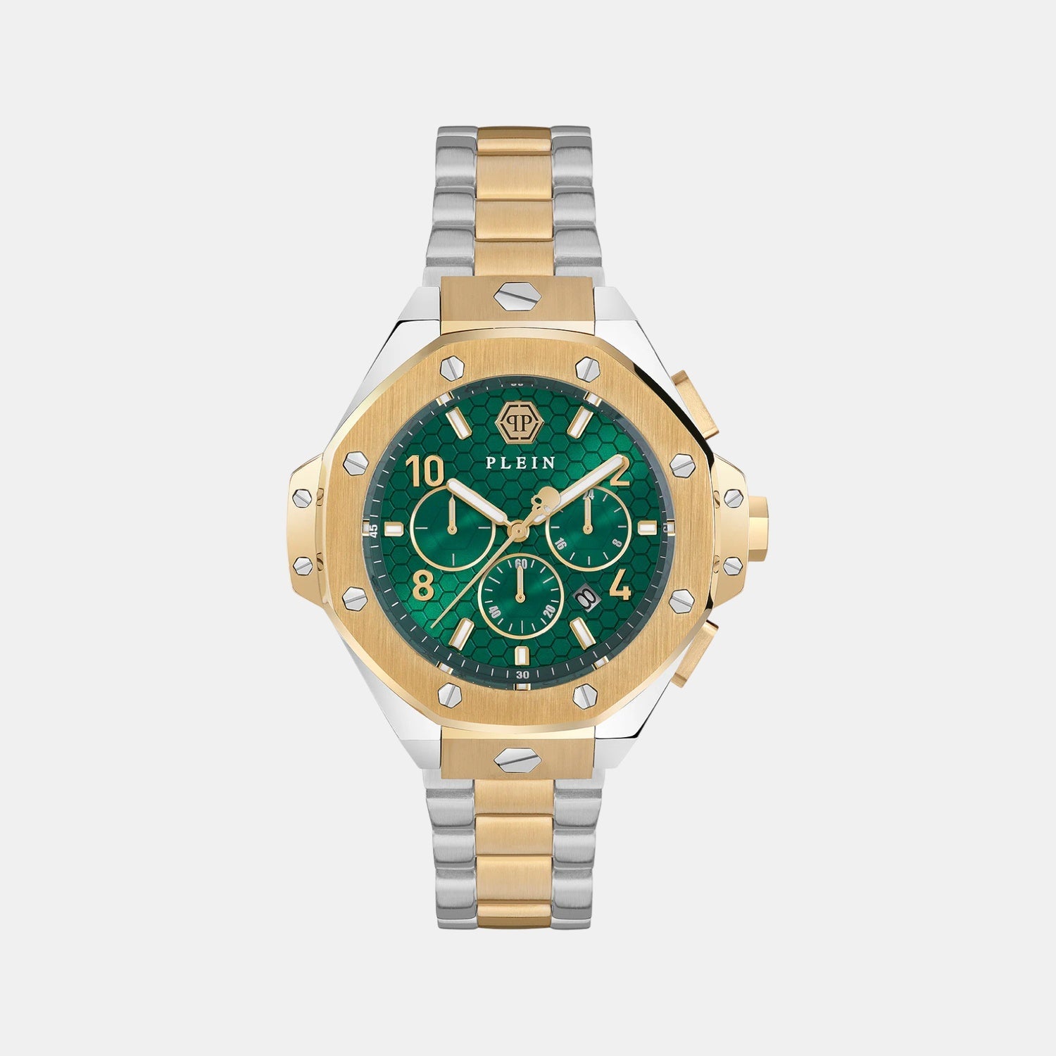Philipp Plein Men Quartz Green Dial Analog Stainless Steel Watch Pwpra0324