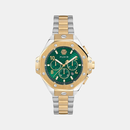 Philipp Plein Men Quartz Green Dial Analog Stainless Steel Watch Pwpra0324