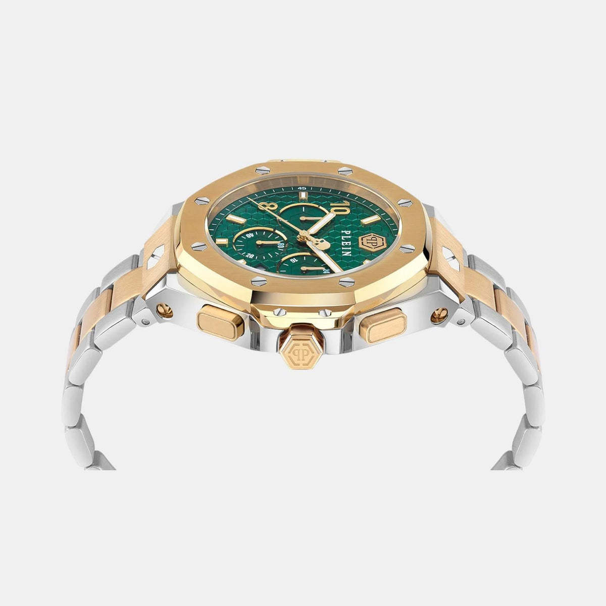 Philipp Plein Men Quartz Green Dial Analog Stainless Steel Watch PWPRA0324