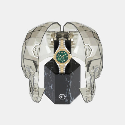 Philipp Plein Men Quartz Green Dial Analog Stainless Steel Watch PWPRA0324