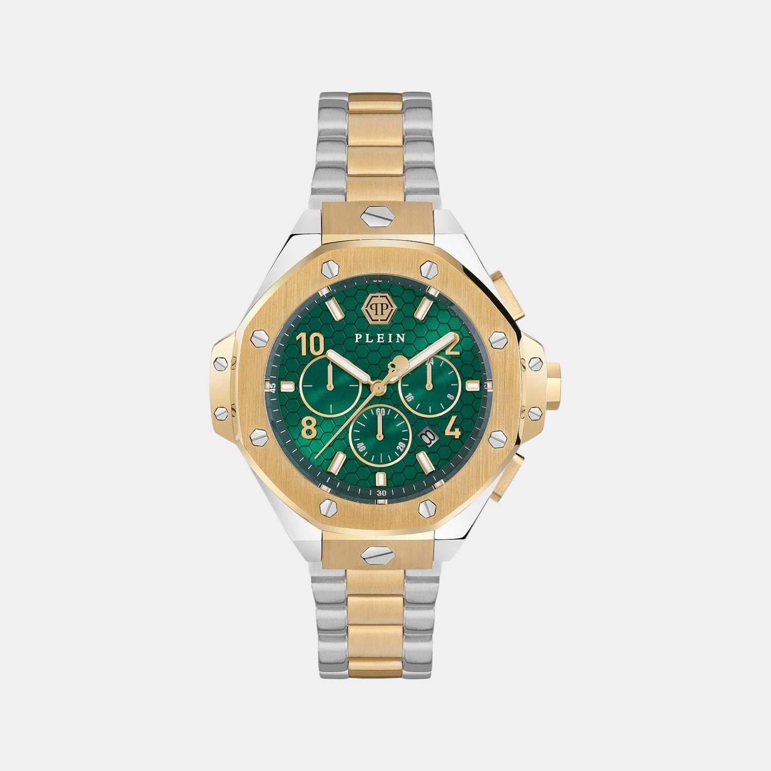 Philipp Plein Men Quartz Green Dial Analog Stainless Steel Watch Pwpra0324