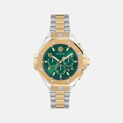 Philipp Plein Men Quartz Green Dial Analog Stainless Steel Watch Pwpra0324