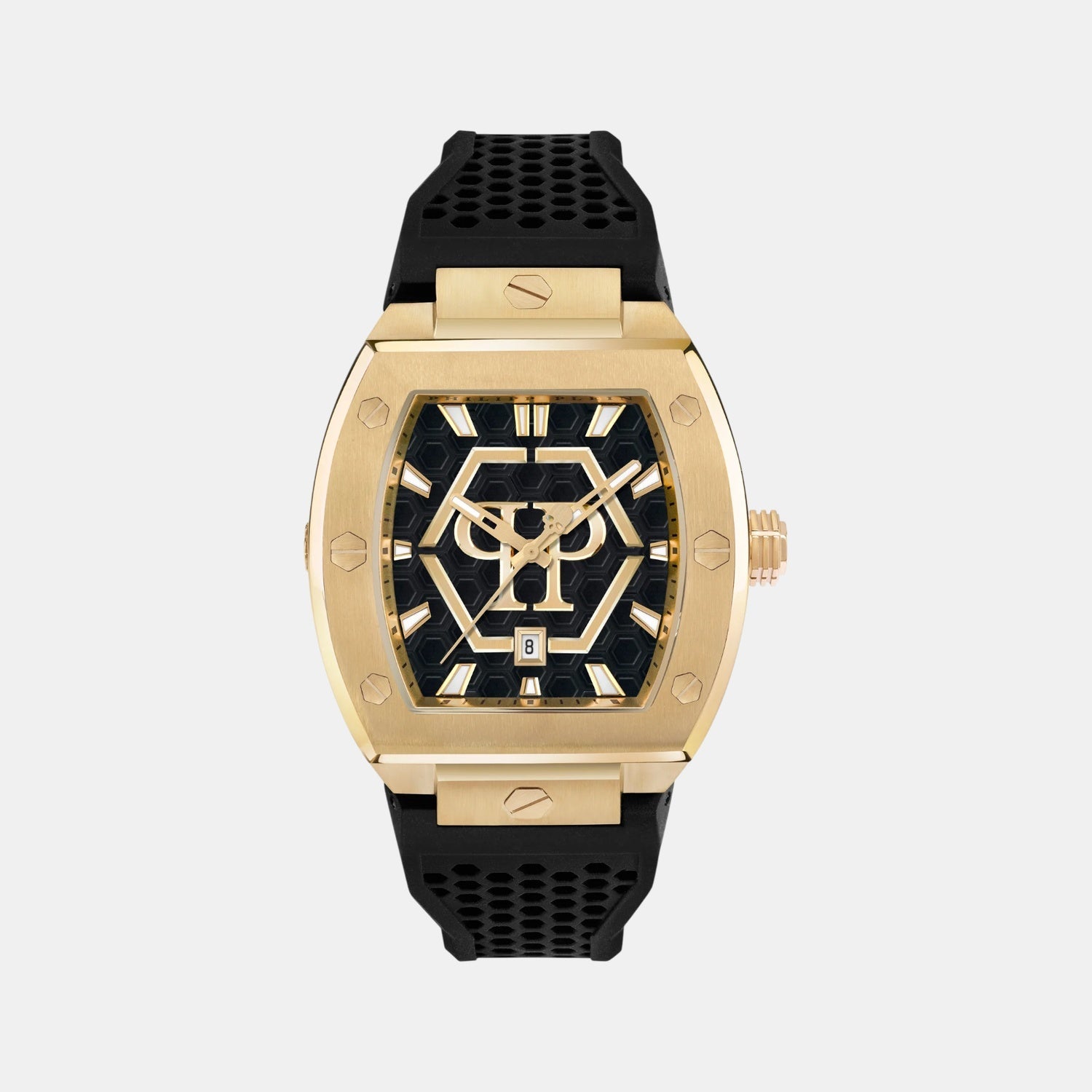 Philipp Plein Men Quartz Black Dial Analog Silicone Watch Pwpua0424