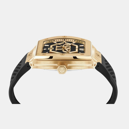 Philipp Plein Men Quartz Black Dial Analog Silicone Watch PWPUA0424