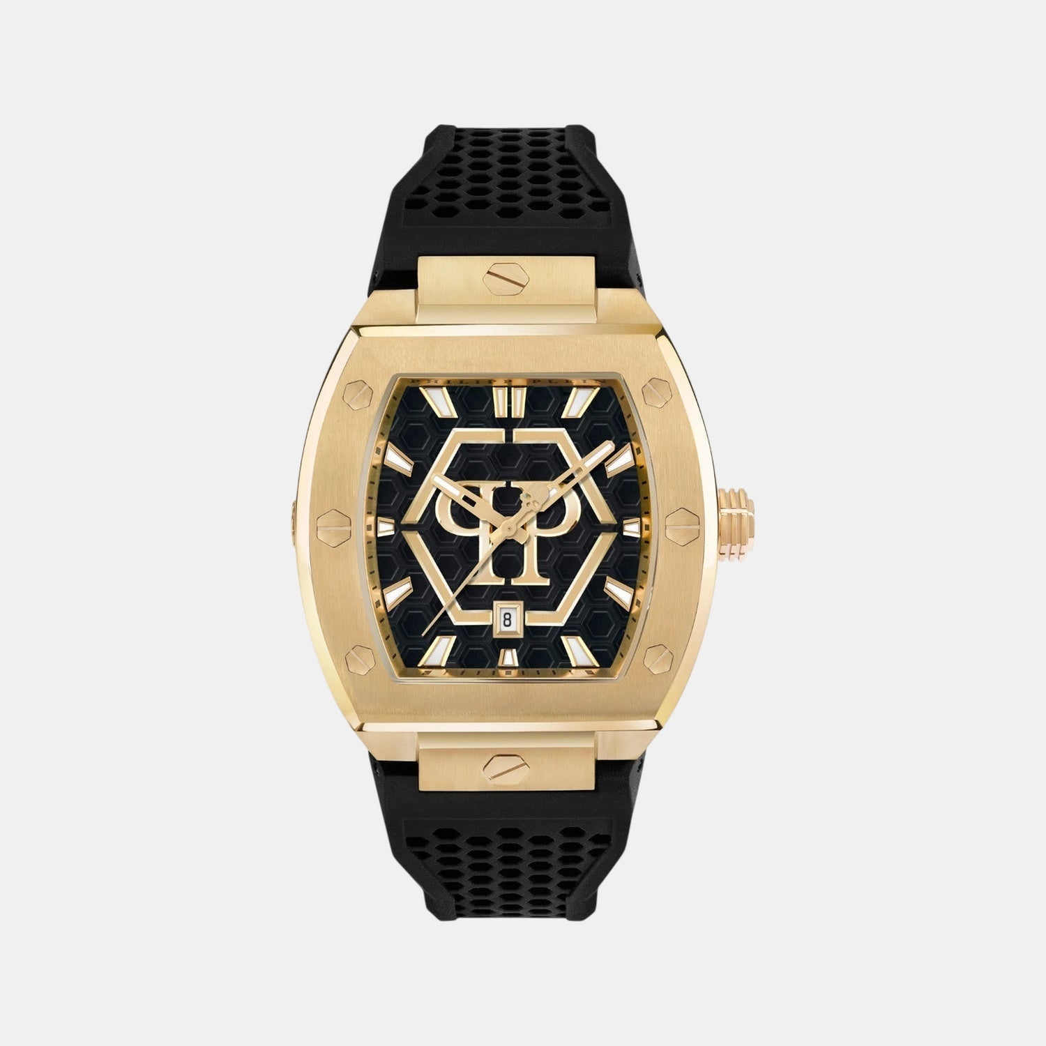 Philipp Plein Men Quartz Black Dial Analog Silicone Watch Pwpua0424