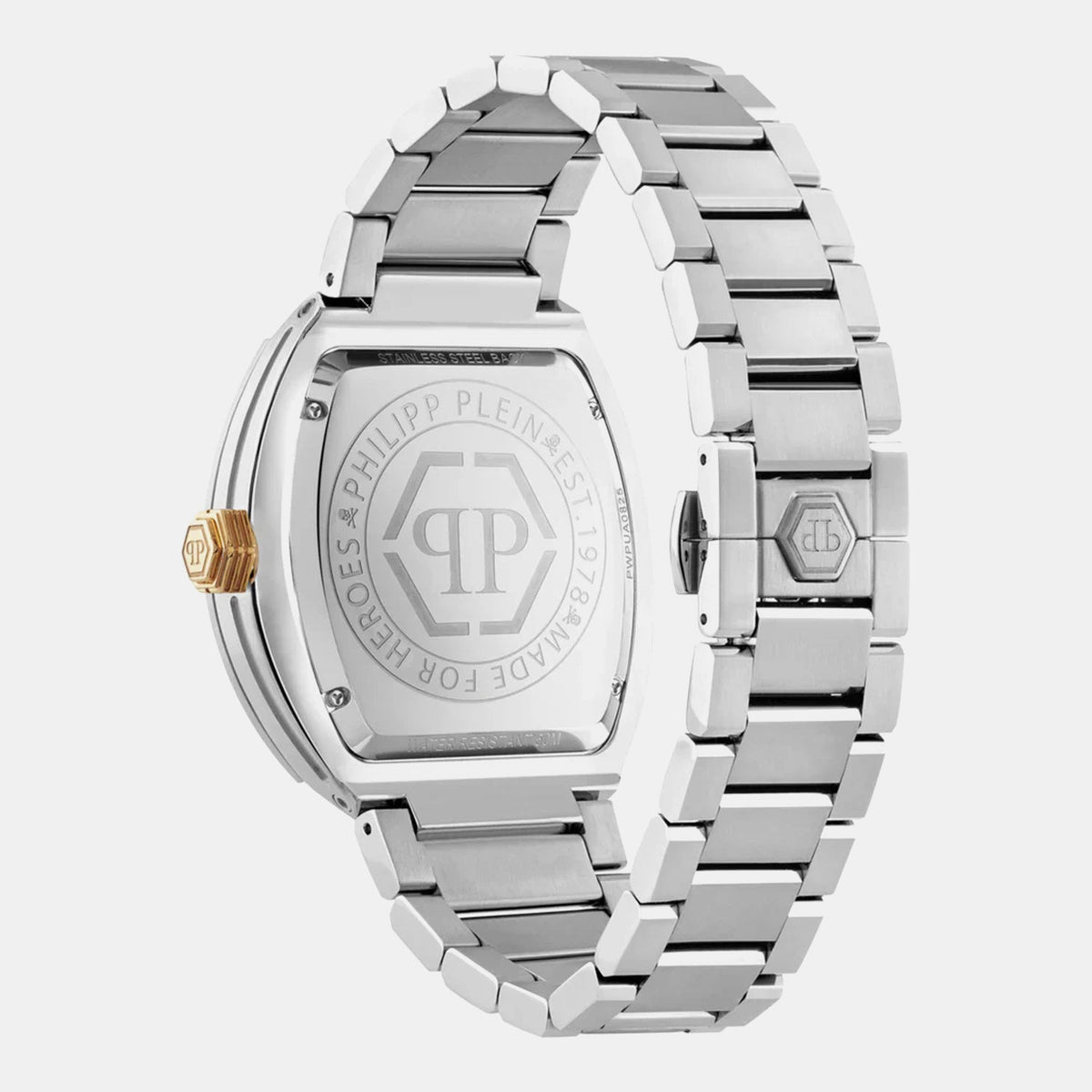 Philipp Plein Hexagon Phantom Men Quartz Green Dial Analog Stainless Steel Watch PWPUA0825