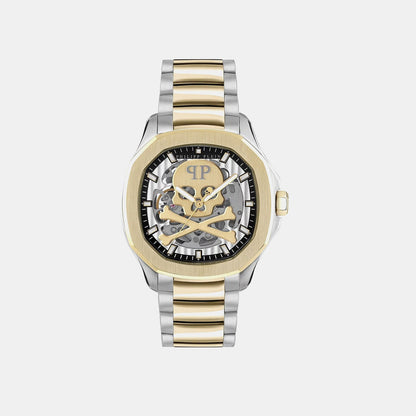 Philipp Plein Men Automatic Silver Dial Analog Stainless Steel Watch Pwraa0323
