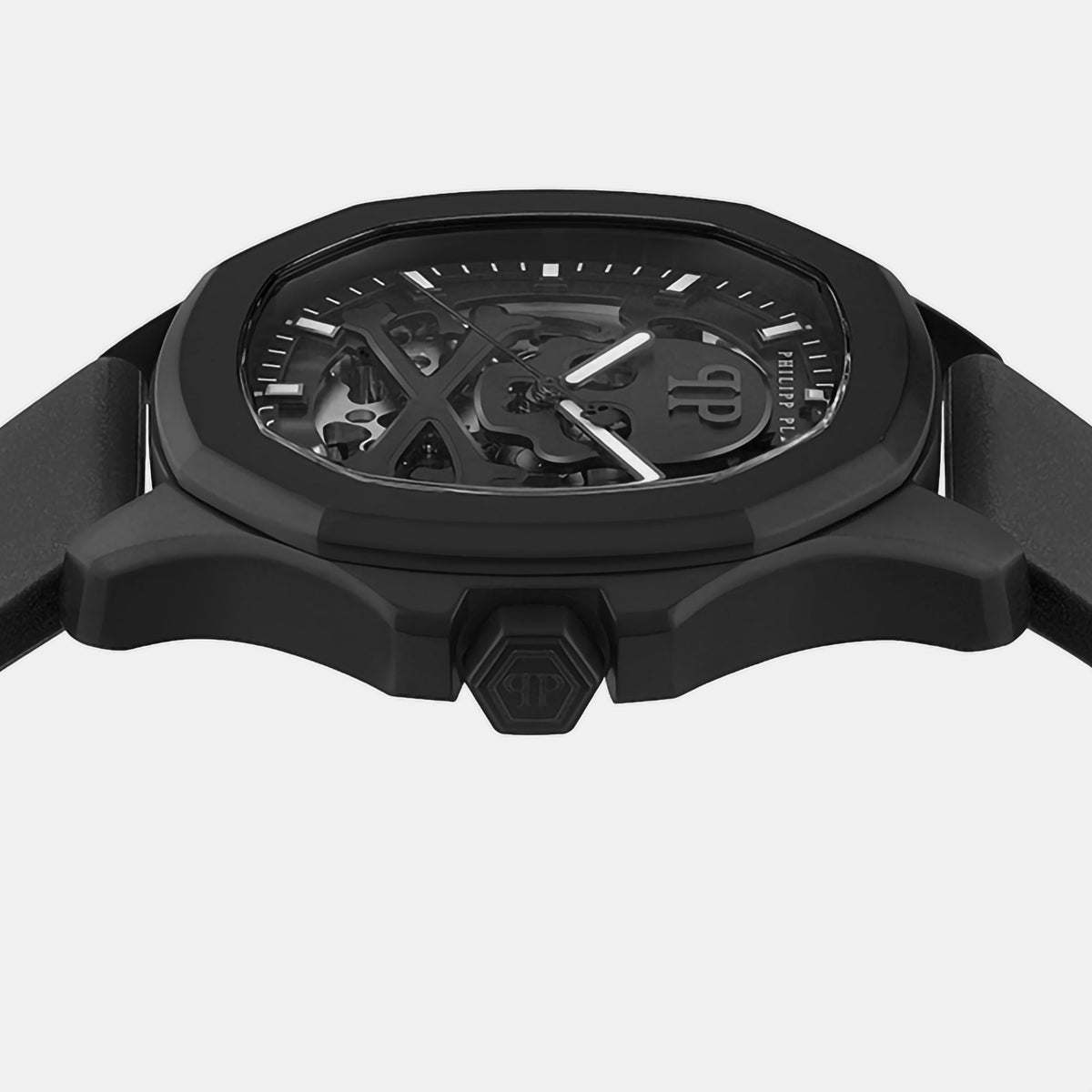 Philipp Plein Men Automatic Silver Dial Analog Silicone Watch PWRAA0923