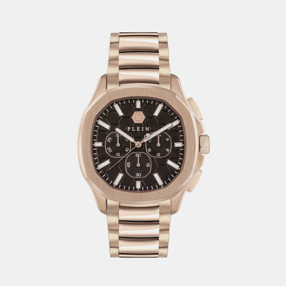Philipp Plein High-Iconic Men Quartz Brown Dial Chronograph Stainless Steel Watch Pwsaa0623