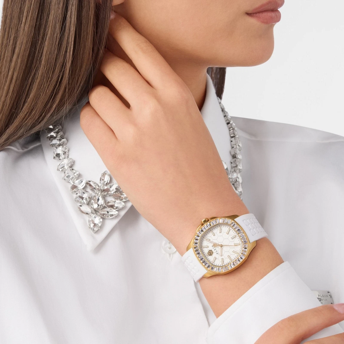 Philipp Plein Women Quartz White Dial Analog Silicone Watch PWTAA0924