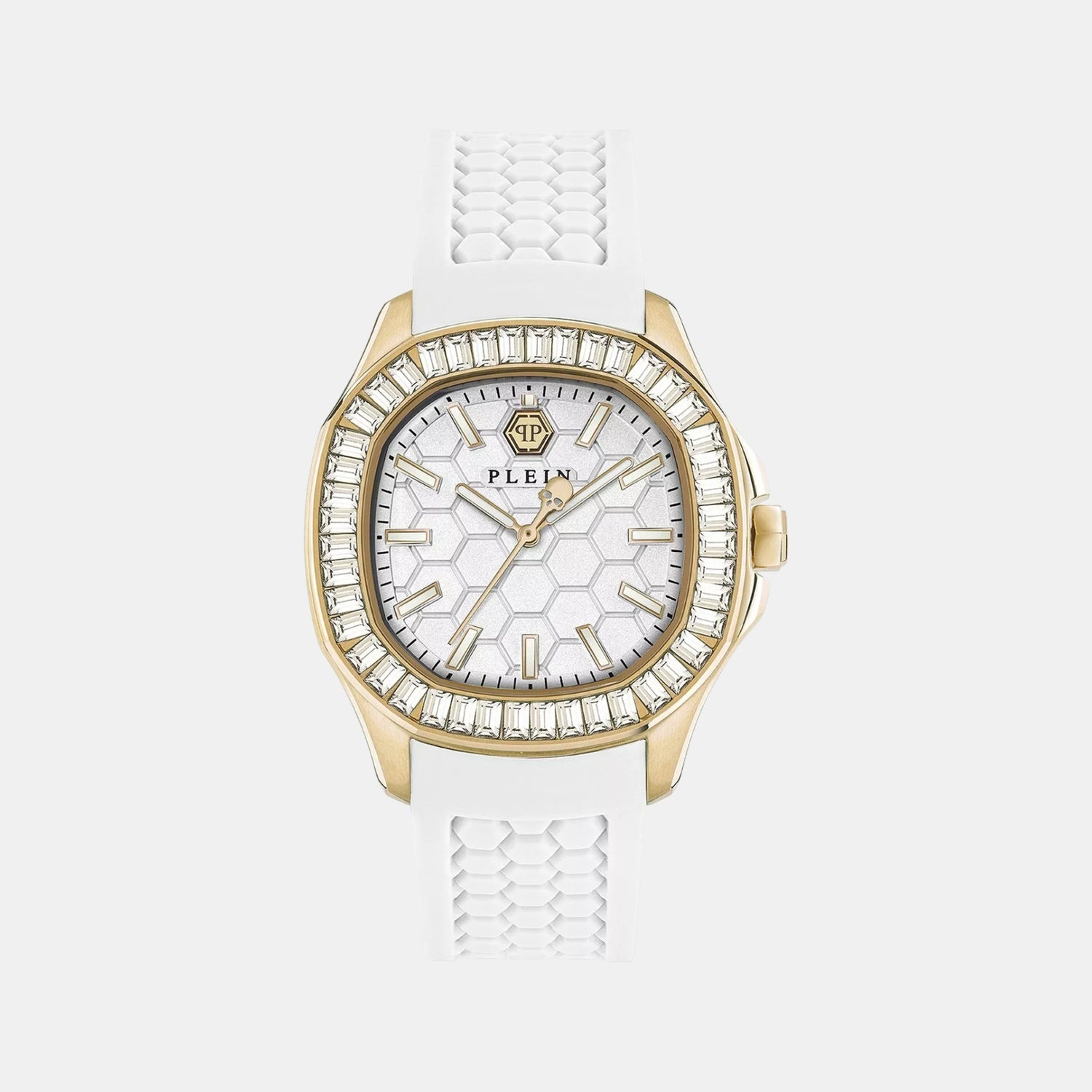 Philipp Plein Women Quartz White Dial Analog Silicone Watch Pwtaa0924
