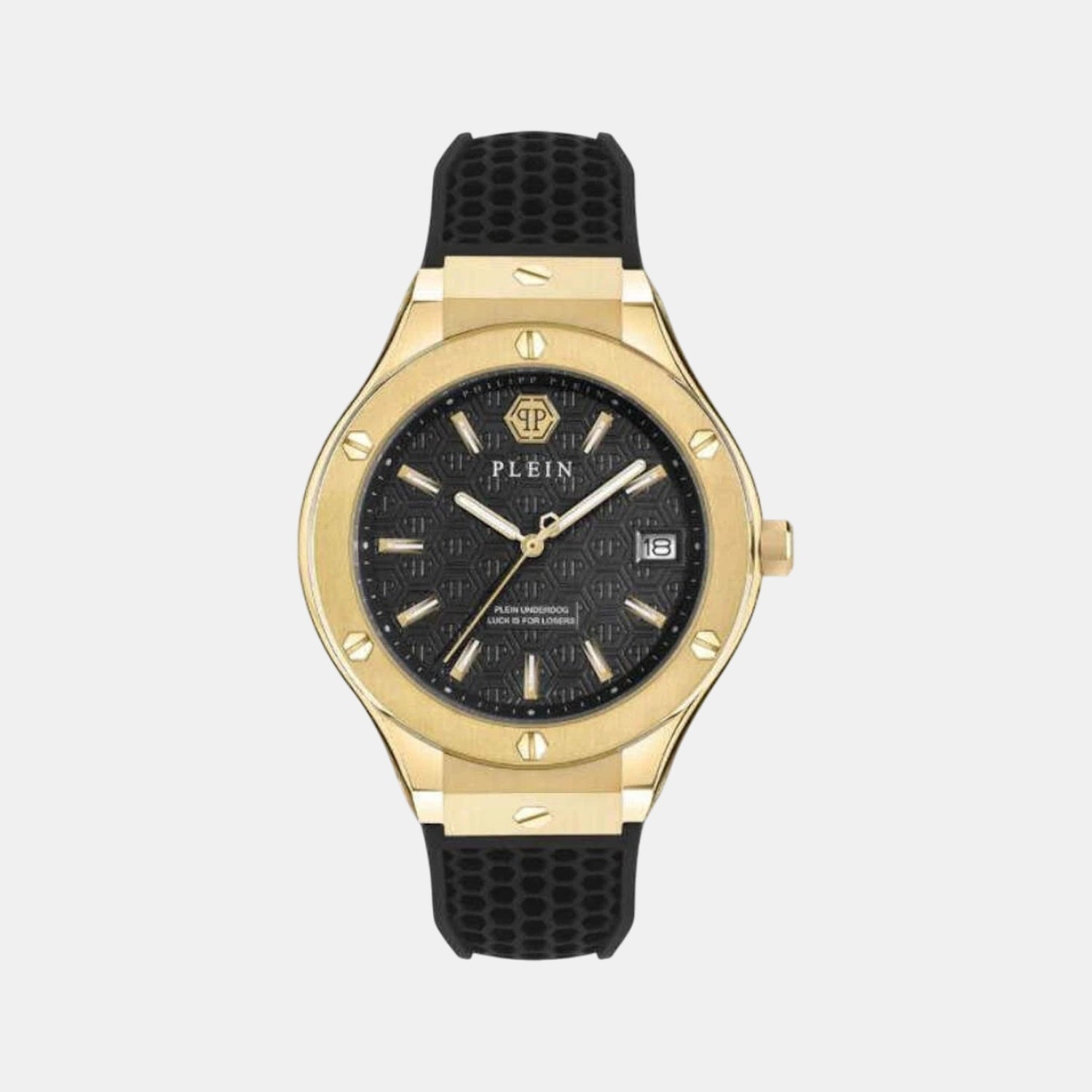 Philipp Plein Men Quartz Black Dial Analog Silicone Watch Pwufa0225