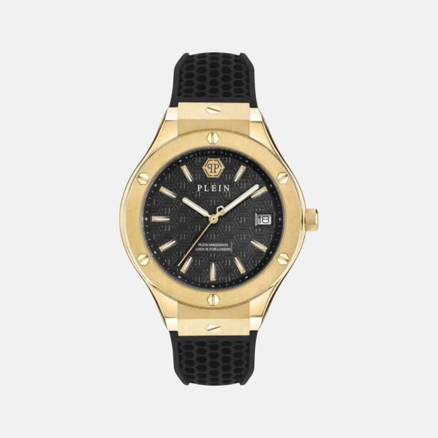 Philipp Plein Men Quartz Black Dial Analog Silicone Watch Pwufa0225