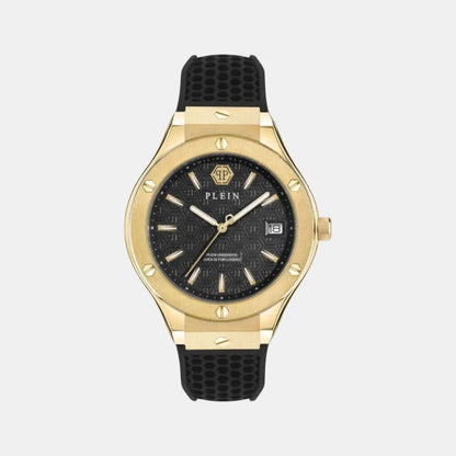 Philipp Plein Men Quartz Black Dial Analog Silicone Watch Pwufa0225