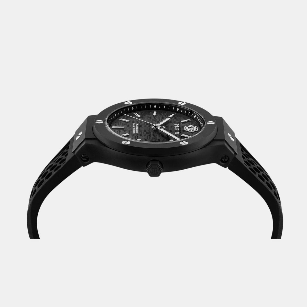 Philipp Plein Men Quartz Black Dial Analog Silicone Watch PWUFA0325