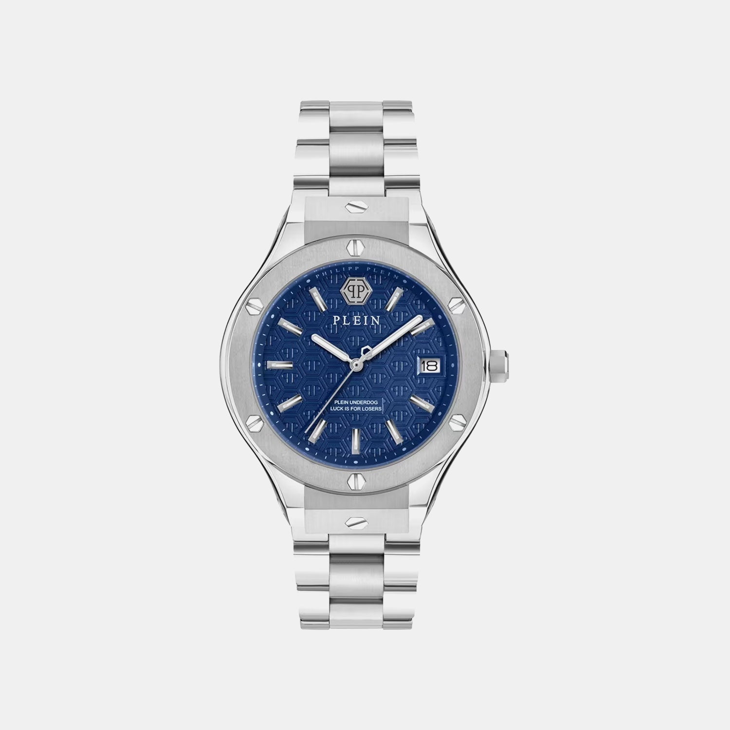 Philipp Plein Ufa-New Gent Line Men Quartz Blue Dial Analog Stainless Steel Watch Pwufa0425