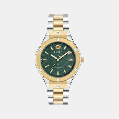 Philipp Plein Men Quartz Green Dial Analog Stainless Steel Watch Pwufa0525