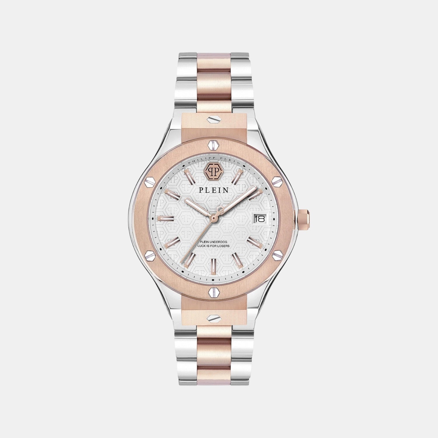 Philipp Plein Men Quartz White Dial Analog Stainless Steel Watch Pwufa0625