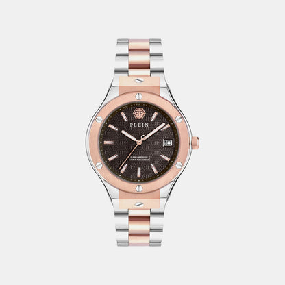 Philipp Plein Men Quartz Brown Dial Analog Stainless Steel Watch Pwufa0725