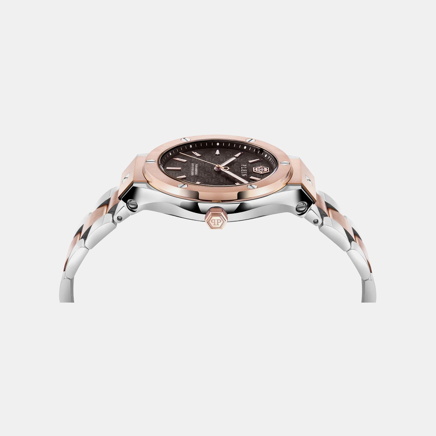Philipp Plein Men Quartz Brown Dial Analog Stainless Steel Watch Pwufa0725