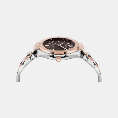 Philipp Plein Men Quartz Brown Dial Analog Stainless Steel Watch Pwufa0725