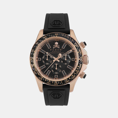 Philipp Plein Street Couture Unisex Quartz Black Dial Chronograph Silicone Watch Pwvaa0623