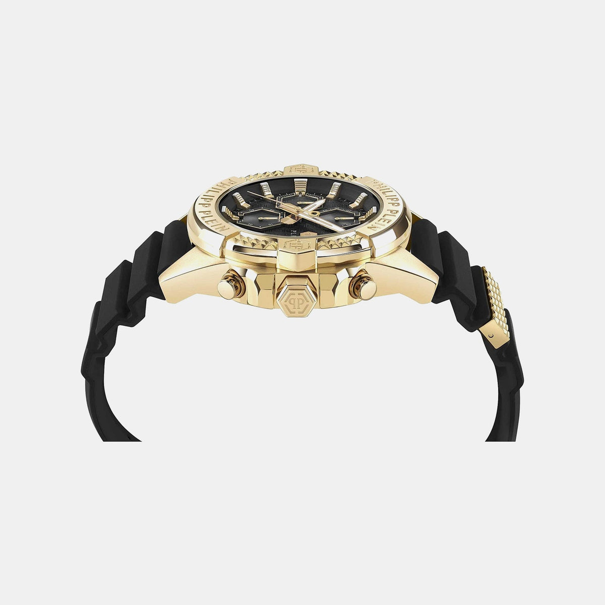 Philipp Plein the $Kull Chrono Men Quartz Black Dial Chronograph Silicone Watch PWWFA0225