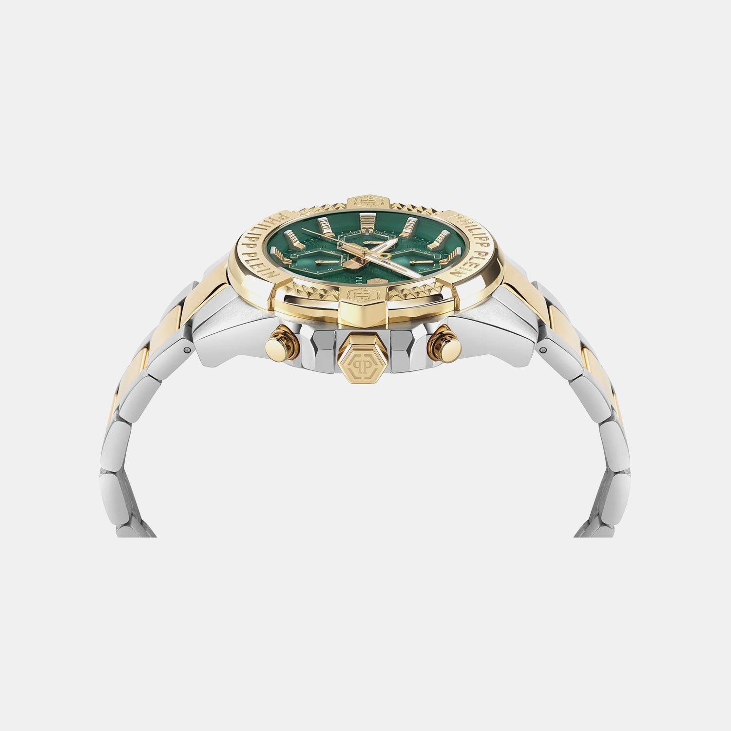Philipp Plein The $Kull Chrono Men Quartz Green Dial Chronograph Stainless Steel Watch Pwwfa0525