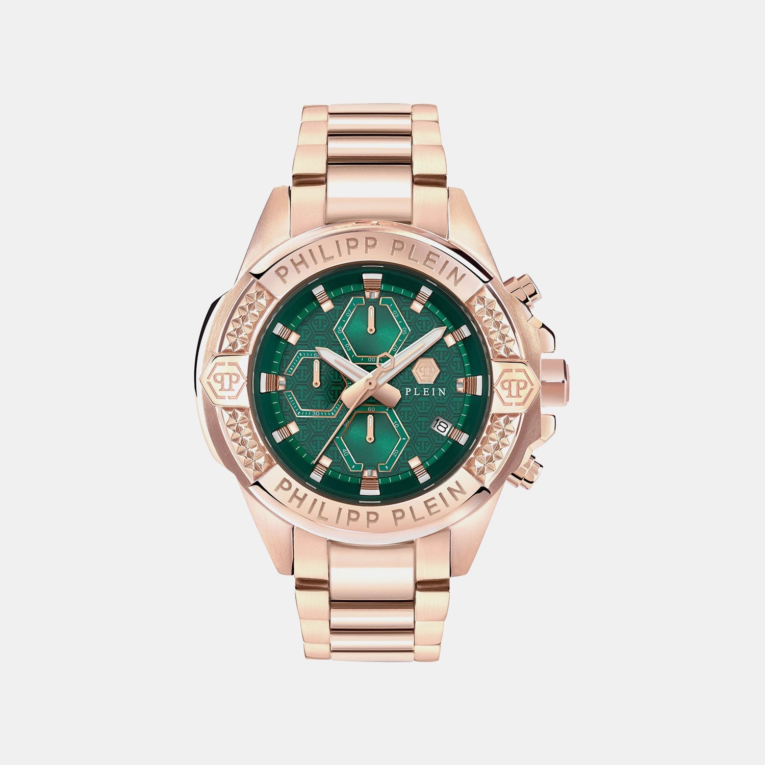Philipp Plein The $Kull Chrono Men Quartz Green Dial Chronograph Stainless Steel Watch Pwwfa0625