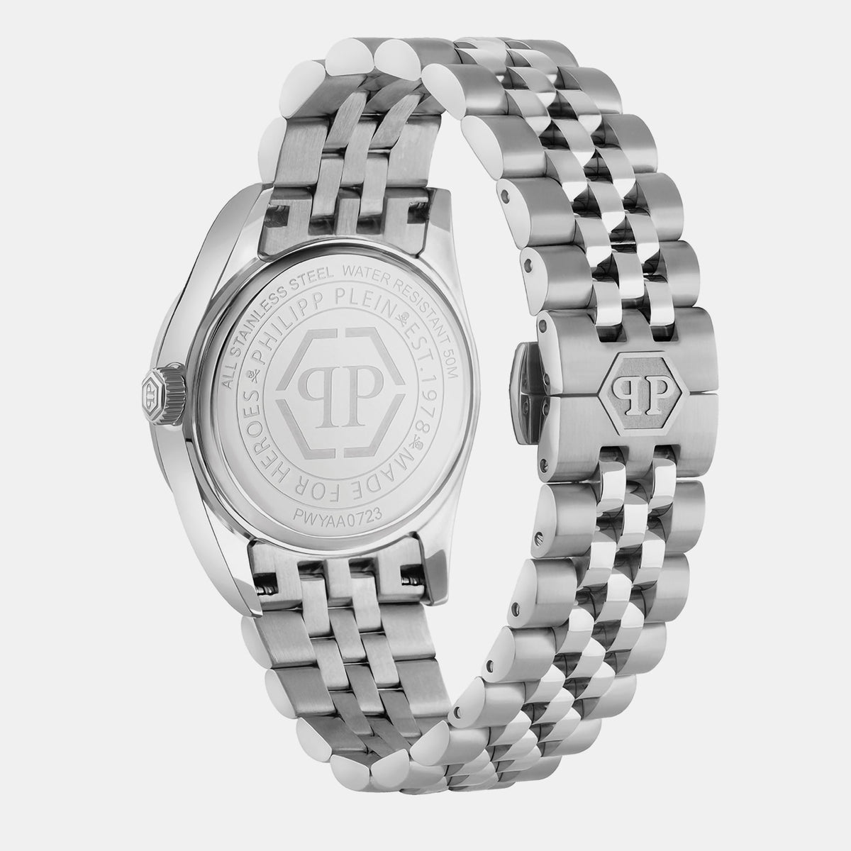 Philipp Plein Street Couture Women Quartz Silver Dial Analog Stainless Steel Watch PWYAA0723
