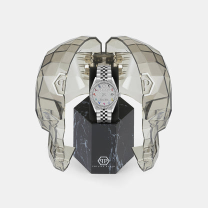 Philipp Plein Street Couture Women Quartz Silver Dial Analog Stainless Steel Watch PWYAA0723
