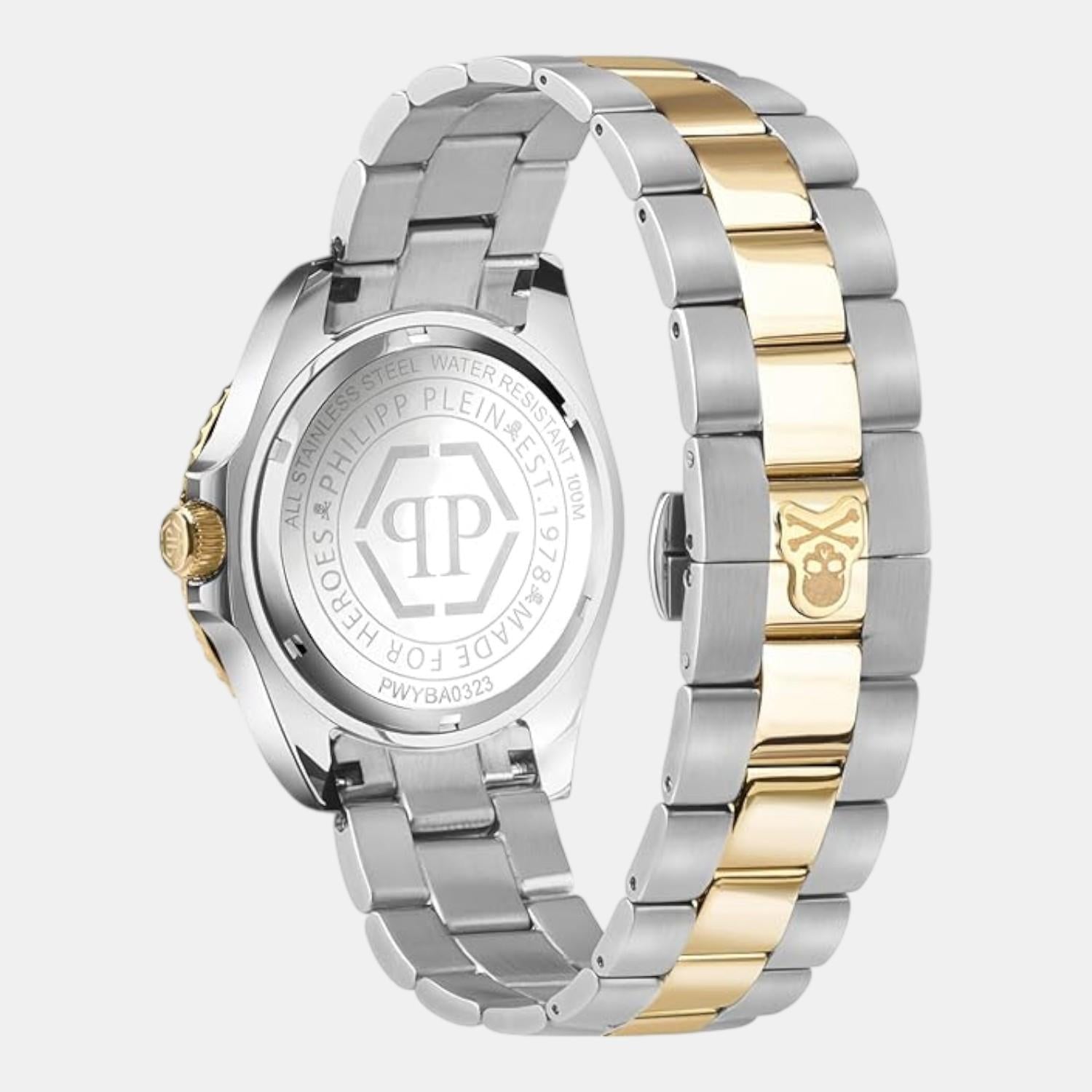 Philipp Plein Men Quartz Black Dial Analog Stainless Steel Watch Pwyba0323