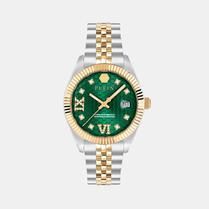Philipp Plein Superlative Women Quartz Green Dial Analog Stainless Steel Watch PWYFA0225