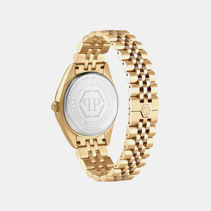 Philipp Plein Superlative Women Quartz Gold Dial Analog Stainless Steel Watch PWYFA0425