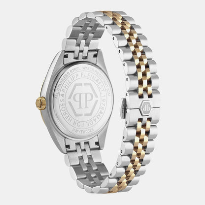 Philipp Plein Women Quartz Gold Dial Analog Stainless Steel Watch PWYFA0526