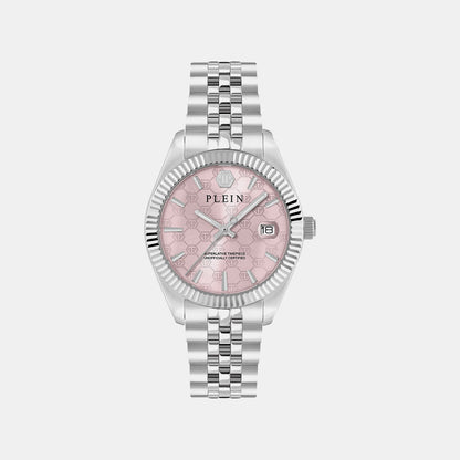 Philipp Plein Women Quartz Pink Dial Analog Stainless Steel Watch Pwyfa0826