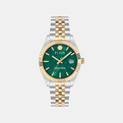 Philipp Plein Women Quartz Green Dial Analog Stainless Steel Watch Pwyfa0926