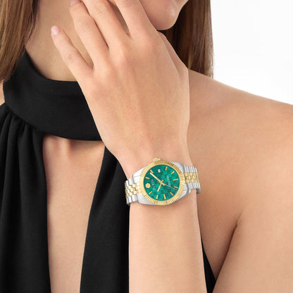 Philipp Plein Women Quartz Green Dial Analog Stainless Steel Watch Pwyfa0926