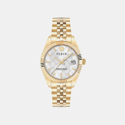 Philipp Plein Women Quartz Grey Dial Analog Stainless Steel Watch PWYFA1026